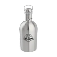 

Stainless Steel 304 Beer Keg Growler 32oz & 64oz Vacuum Insulated Beer Growler with Swing Top Cap Custom logo