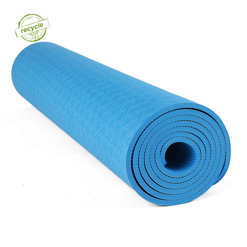 

Eco Friendly Non Slip Custom Print High Quality Single Color TPE Yoga Mat, Green,purple,blue,black,pink etc