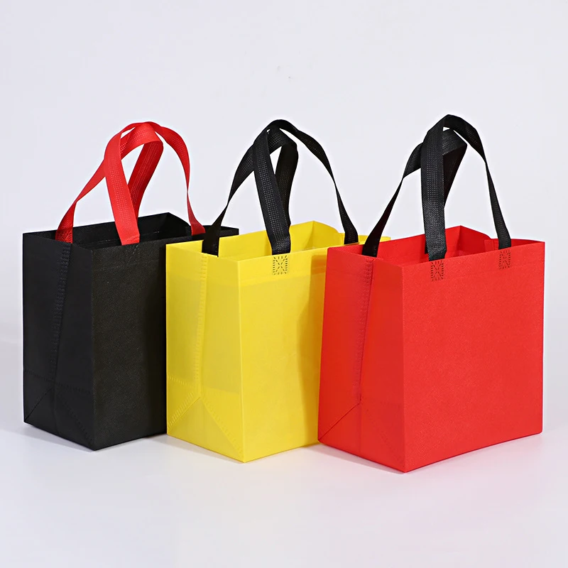 

Reusable Grocery Shopping Bag Non-woven Tote Handle Stylish Foldable Present Gift Bag Larger Goodies Bag