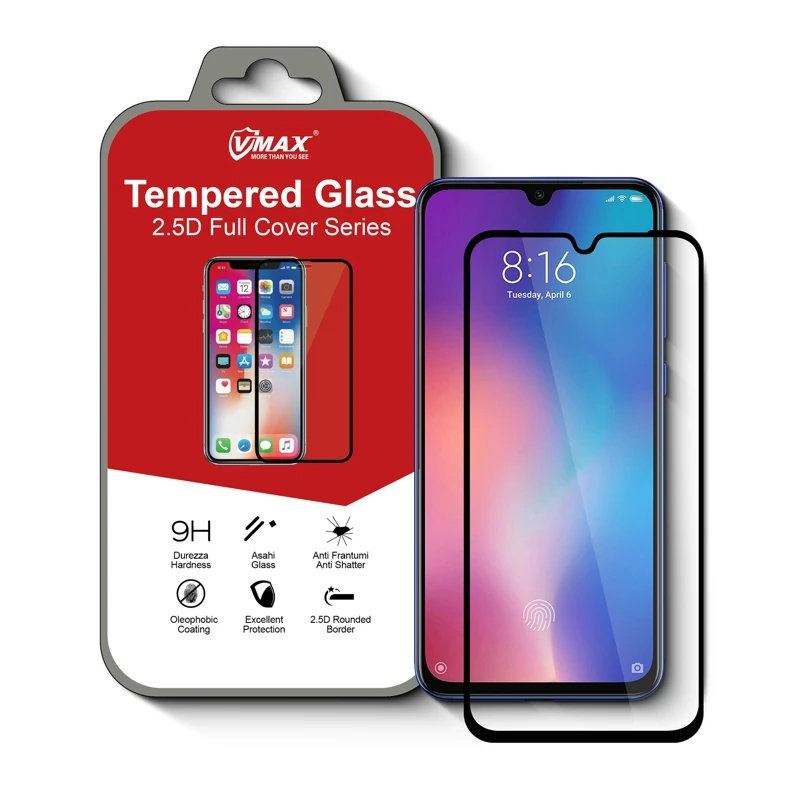 

Hot Sale Privacy Tempered Glass Screen Protector For Xiaomi redmi 5/5 plus/ note 5 pro mi8 mi8 se mi9 mi8 pro with paper box