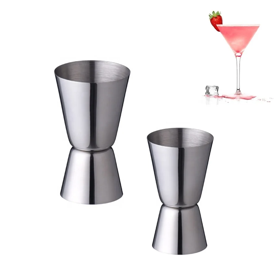 

Bar Accessories Bar Tools 3 Size 25/50ml 30/60ml Measure Cup Stainless Steel Cocktail Measuring Jigger, Sliver