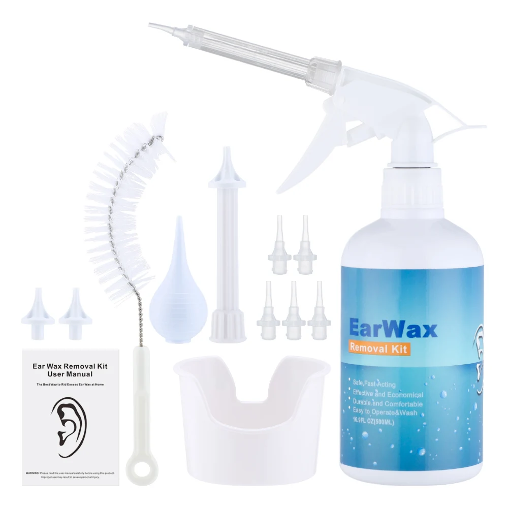 

Earwax Removal Kit for Ear Irrigation Ear Washer Bottle System for Ear Wax Cleaning Remover for Adults & Kids, White