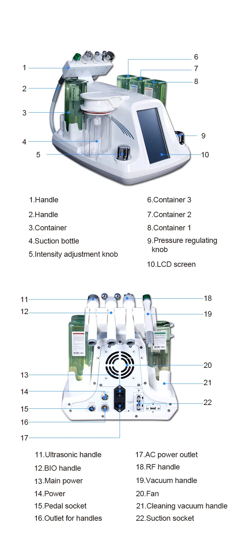 Beauty Machine Rf / Face Lift Hydra Beauty Machine /Beauty Machine 4 In 1 Korea Hydro Aqua Peel Beauty Facial Machine