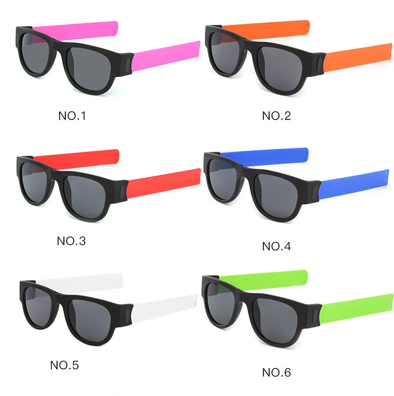 

VIFF GD20484 Wholesale Custom Fashion Polarized Collapsable Shades Folding Women Men Bracelet Wristband Slap on Sunglasses