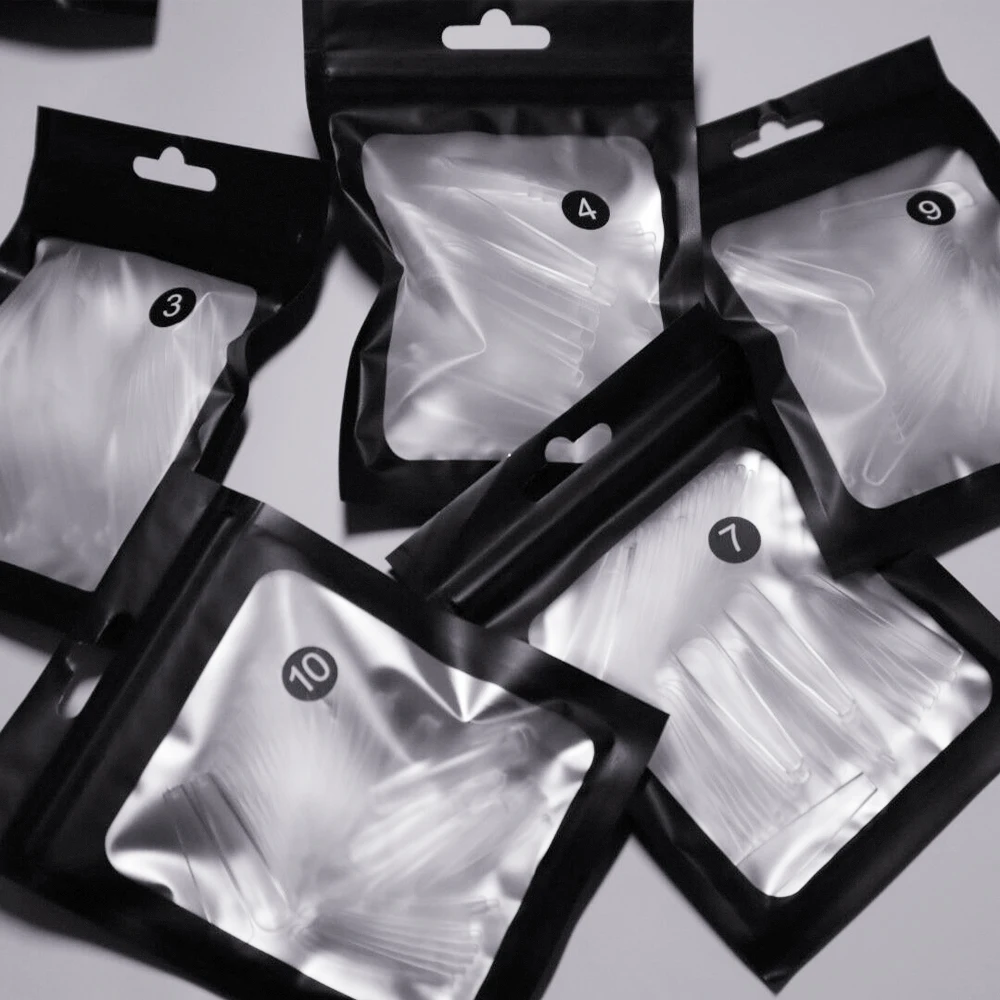 

500pcs/box full over press on nails soak off soft gel nail tips