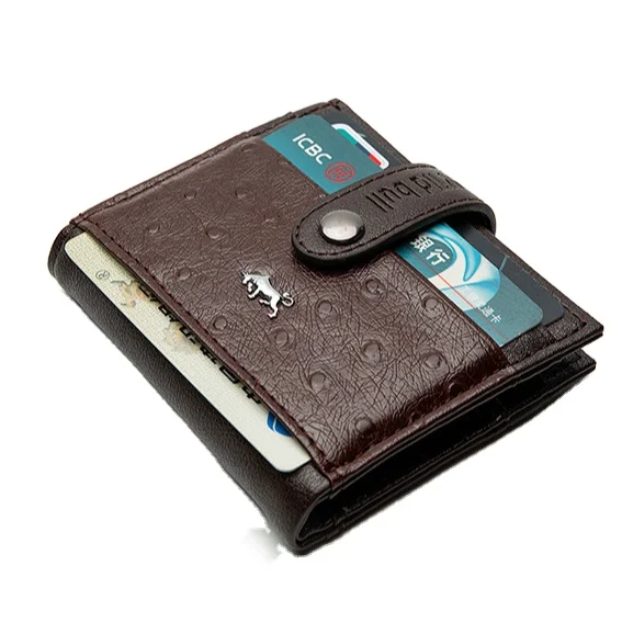 

AIYIYANG Factory Direct Sales Slim Business Pu Leather Credit Card Wallet Men'S Coin Purse