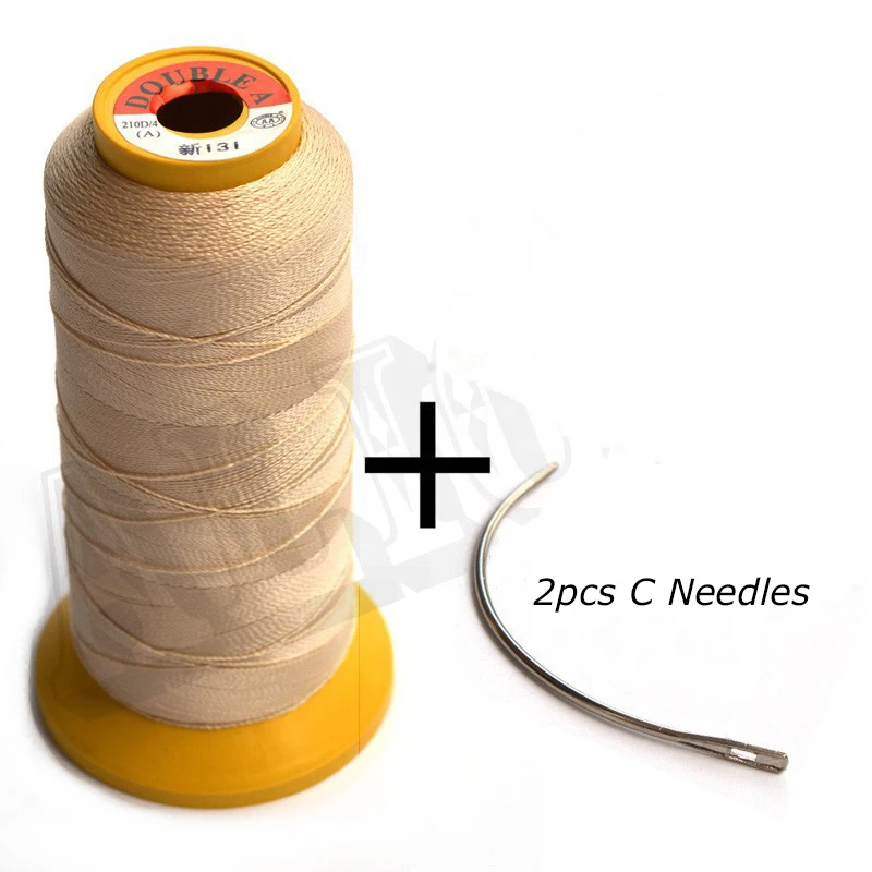 Curved Needle C Shape Needles 1 Roll Nylon Hair Weaving Thread Hair