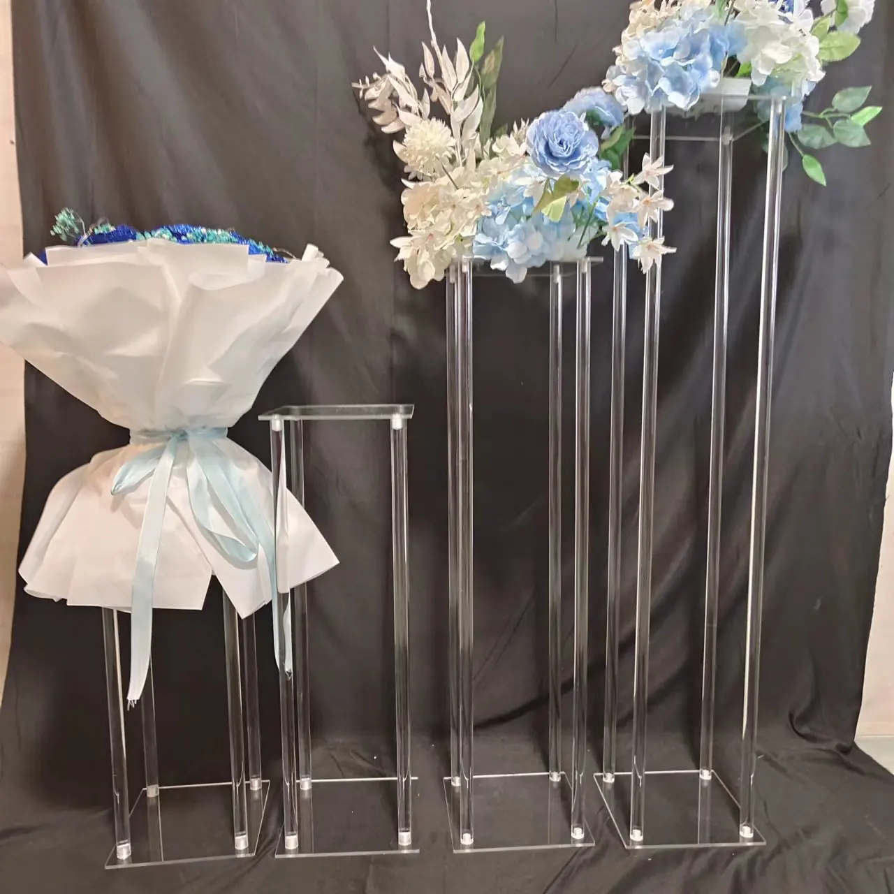 

Wholesale Clear Acrylic Wedding Table Centerpieces For Flower Stand Flower Base And Wedding Decorations