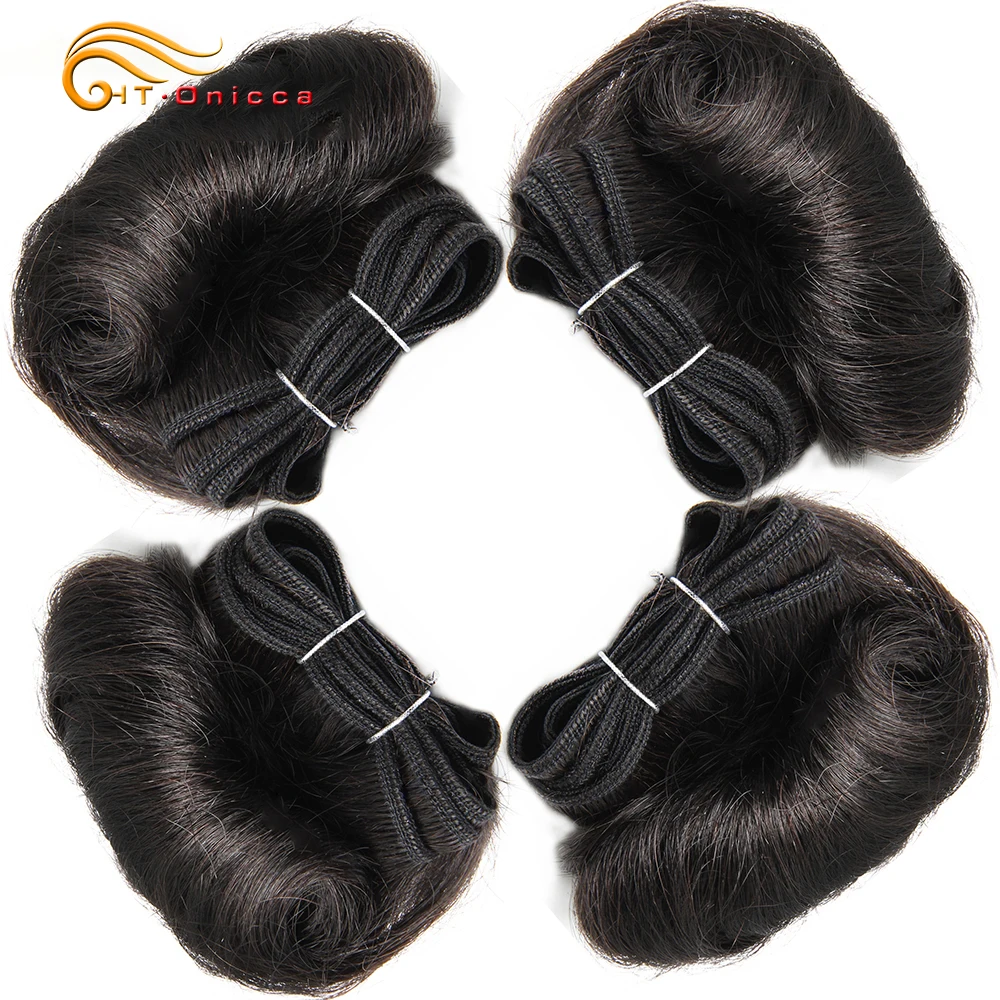 

Guangzhou wholesale Brazilian Curly Hair Tie 3 4 5 inches Human Hair Tie 4pcs 100% Human Hair Short