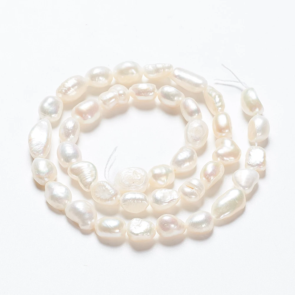 

PandaHall Oval Shape Seashell Freshwater Pearl Beads Strands