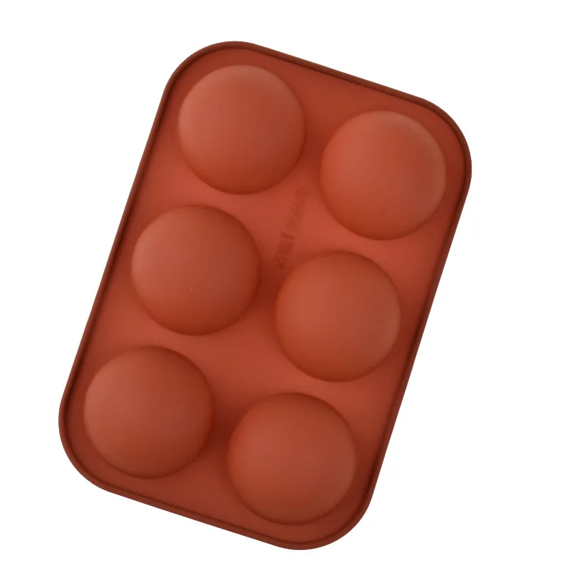 

Medium Semi Half Sphere 6 Holes Silicone Baking Mold For Making Hot Chocolate Bomb Cake Jelly Dome Mousse