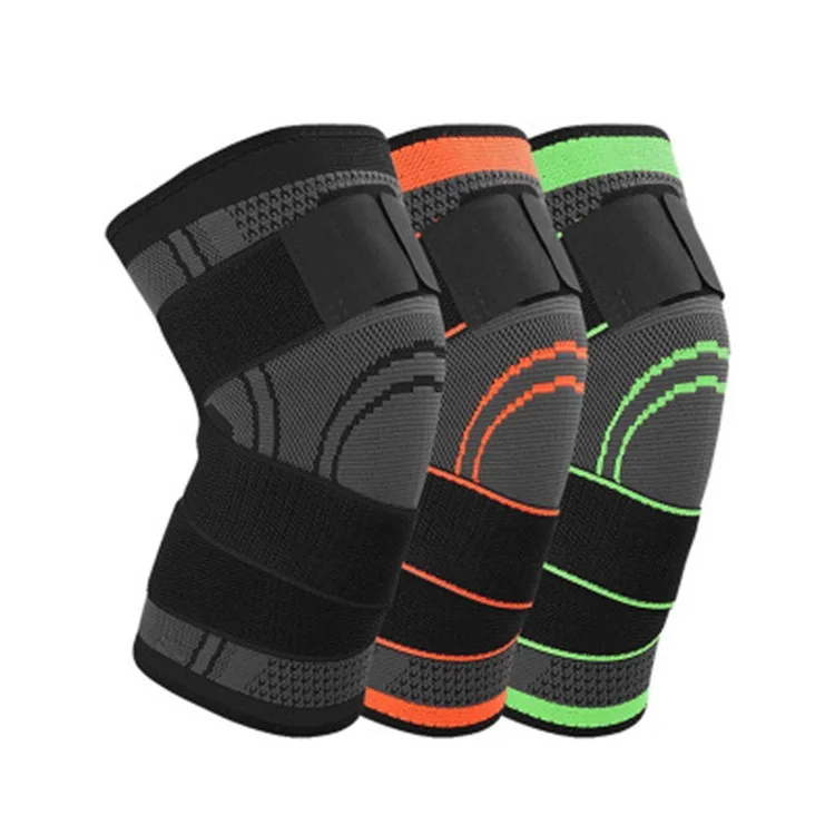 

Sport Safety Keep Warm Support Pillow Pain Relief Adjustable Knee Straps, Green/orange/red/black