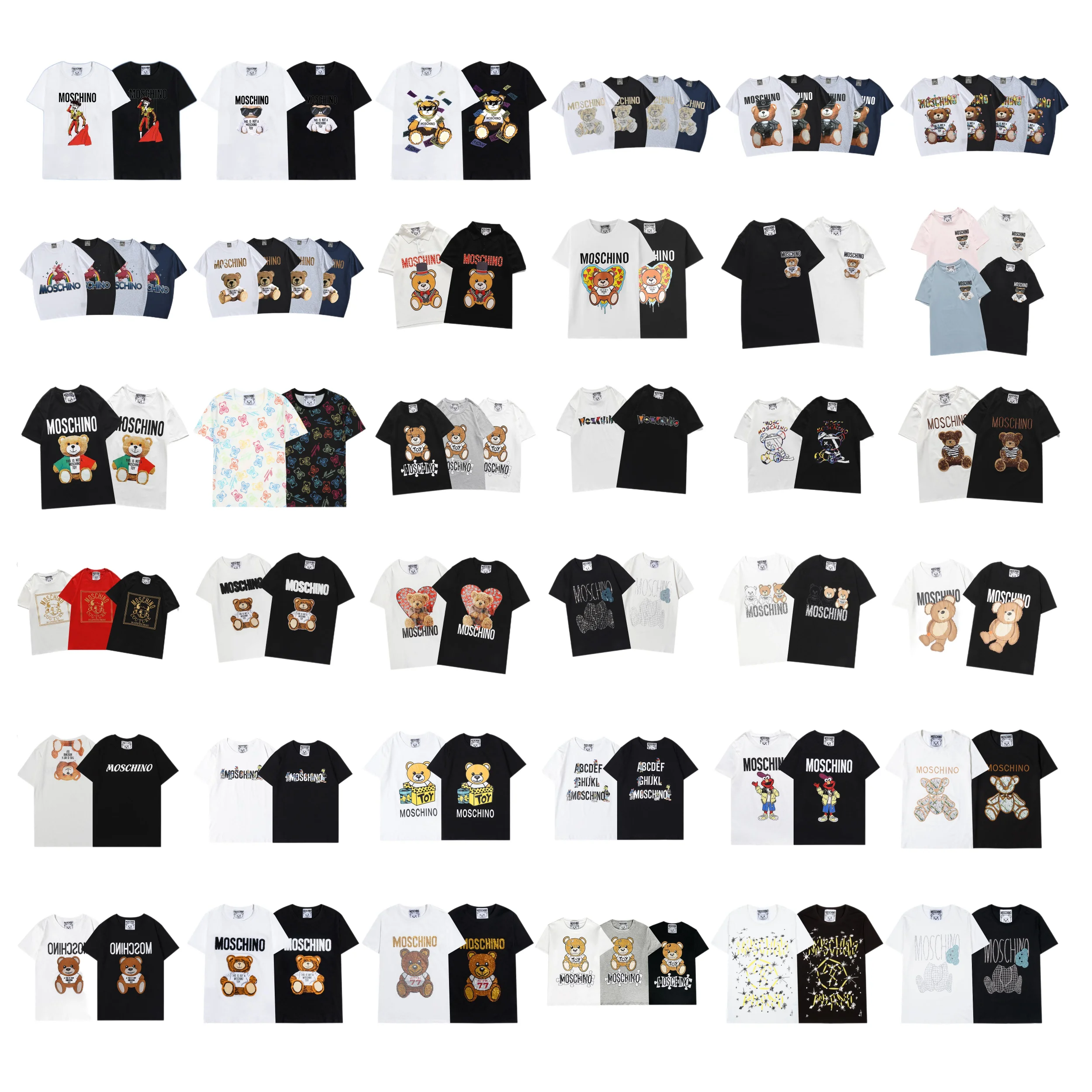 

MOSCHINOS T Shirt Spot Wholesale Short Sleeve T-shirt MOSCHINOS Clothes Teddy Bear 100% Cotton MOSCHINOS T Shirt