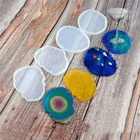 

Y013 agate resin mould 110mm round and oval geode coaster silicone mold for epoxy resin craft DIY