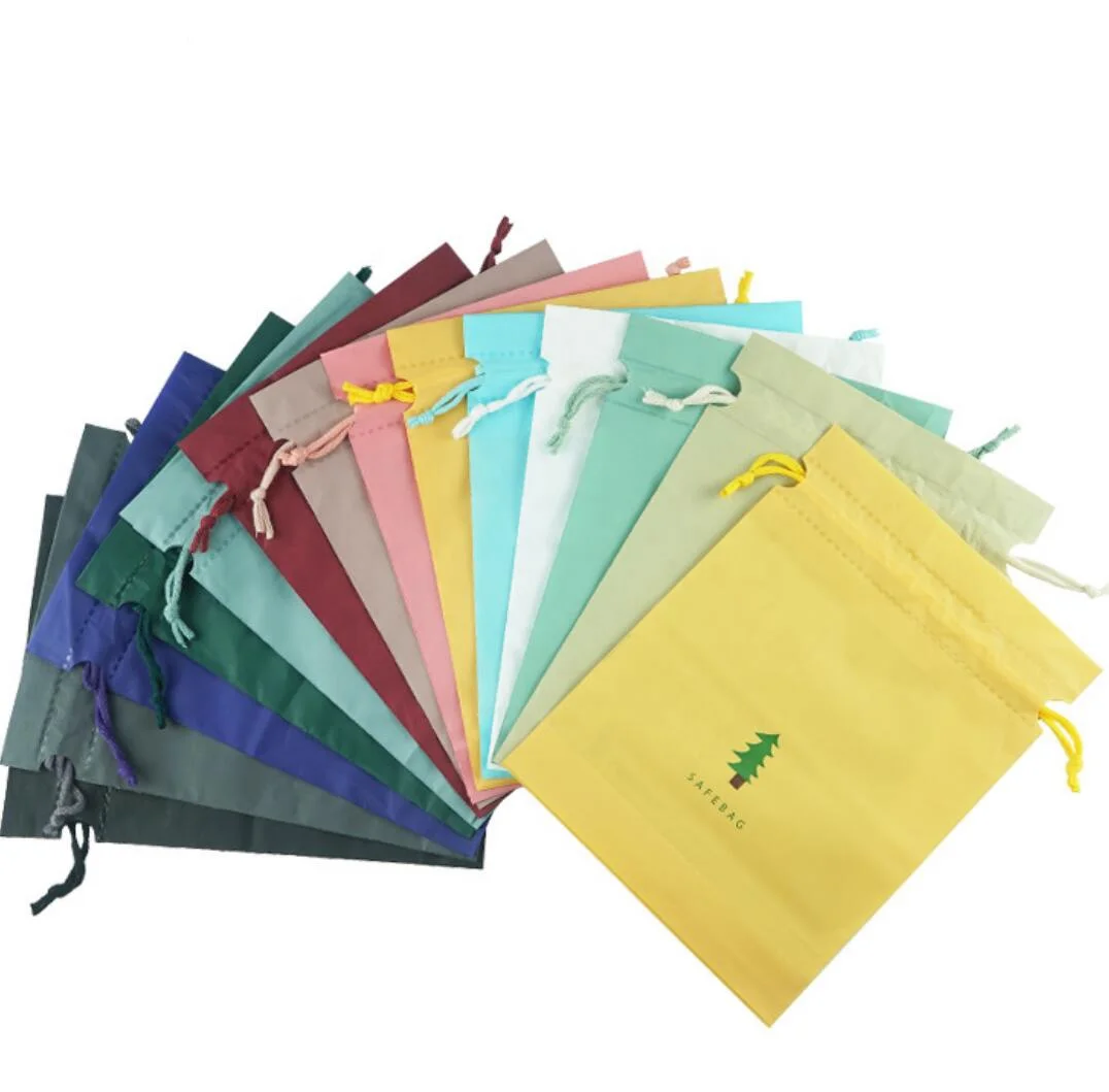 

Wholesale EVA Frosted Plastic Drawstring Bags Candy Color Travel Make up Bags for Children Gift Bags, As the pictures shown