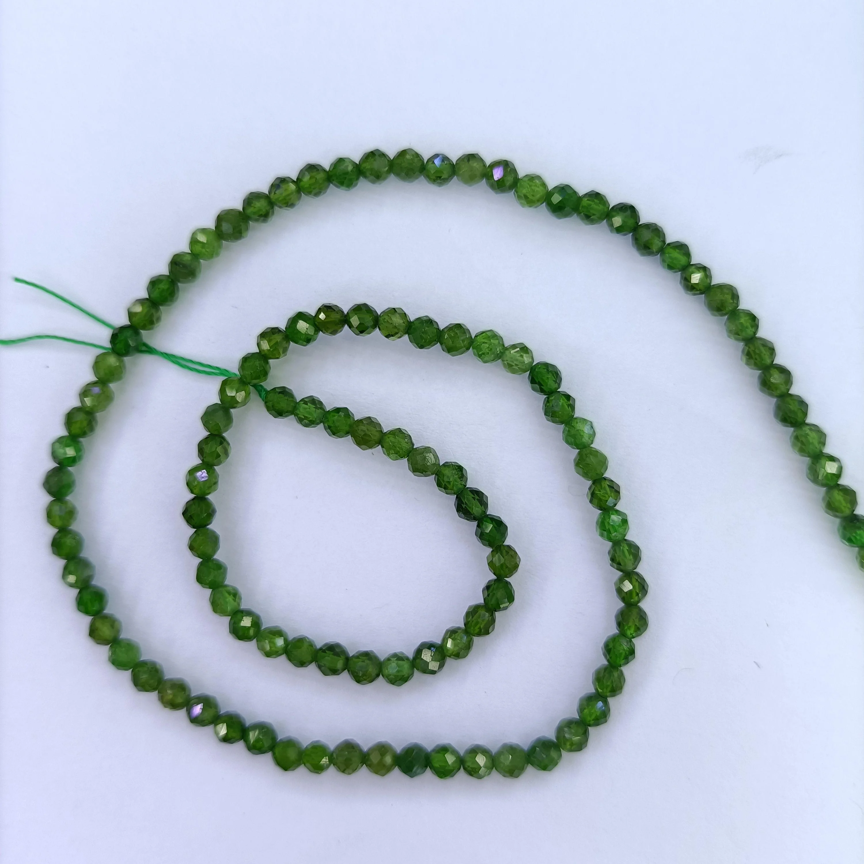 

3.5mm Green Diopside Wholesale Opal Loose Spacer Beads Natural Stone