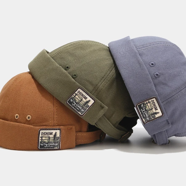 

Free shipping yezibrand wholesale fashion adjustable hot sell brimless skull cap custom customizable brimless caps