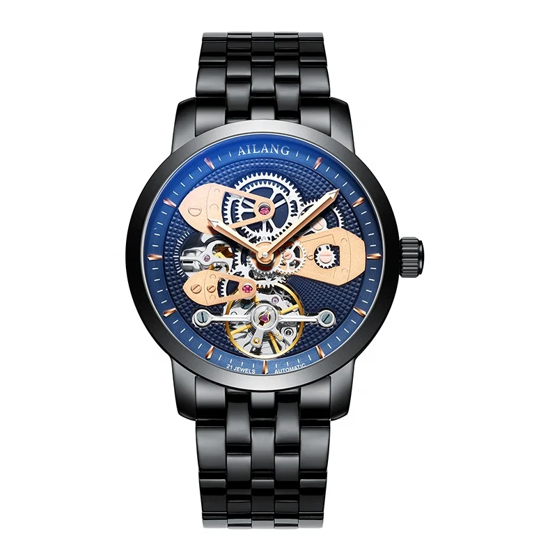 

YD AILANG original top luxury men's automatic mechanical watch sports 50M waterproof watch genuine leather business