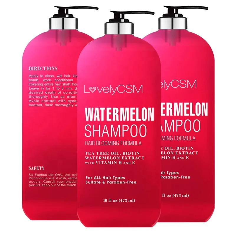 

LovelyCSM Red argan oil hair mask hair fall Shampoo Set Repair tea tree oil Watermelon anti hair loss shampoo and conditioner