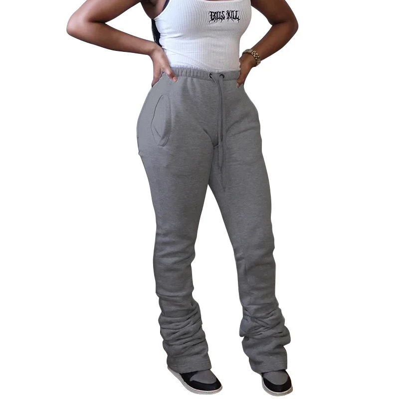 

New casual pleated trousers in autumn and winter stack pants stack pants, Picture