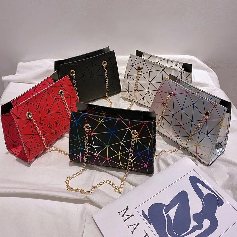 

2021 New Chain Strap Shoulder Bag Women's Fashion Zero Purse PU Leather Small Crossbody Bag, As photo show