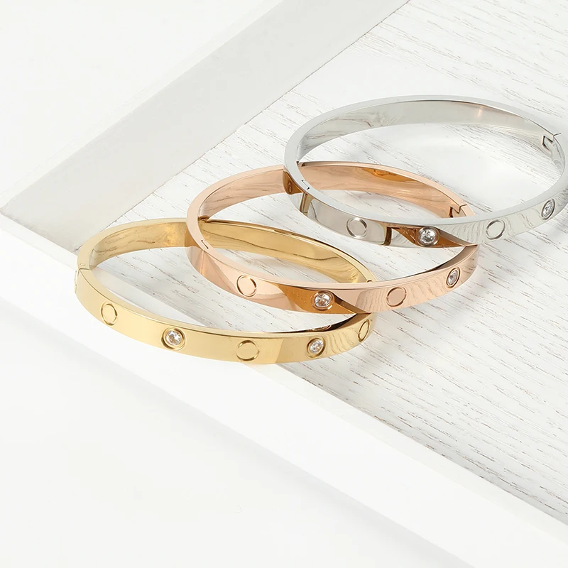 

Famous Luxury Brand Designers jewelry stainless steel Bracelet Brand designer Bangle Engraved LOVE SCREW Bracelet