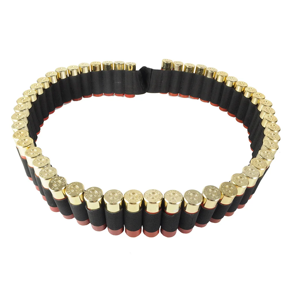 

50 Rounds Rifle Bullets Shell Holder Cartridge Bandolier, Black