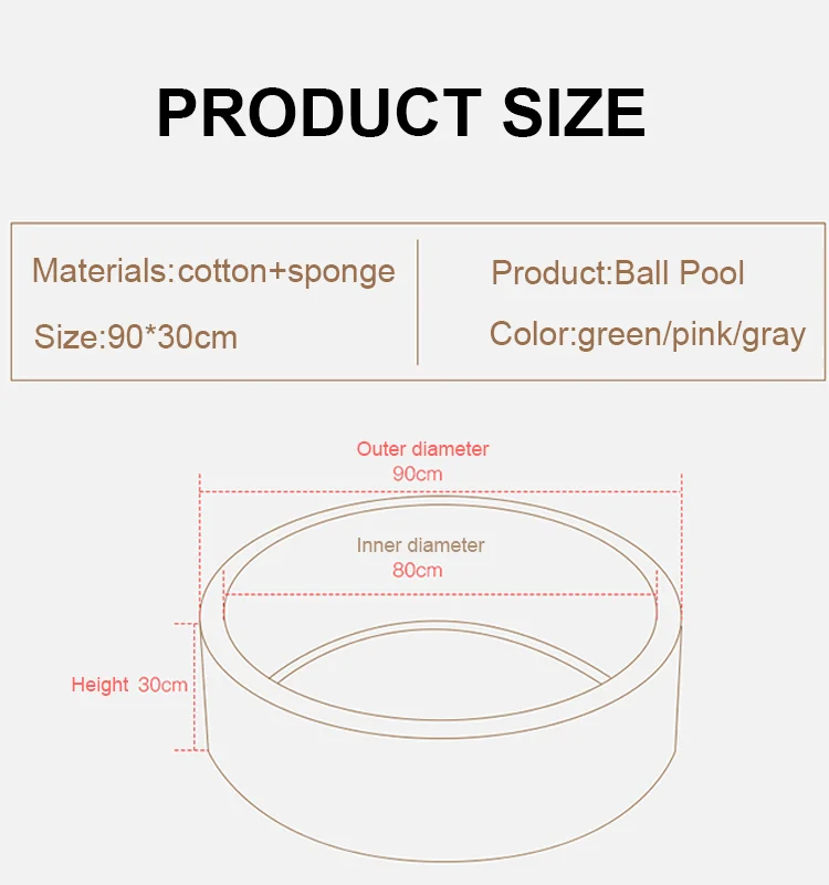 Feelkids Customize Color Indoor Lightweight Plastic Baby Soft Play Ball Pit supplier