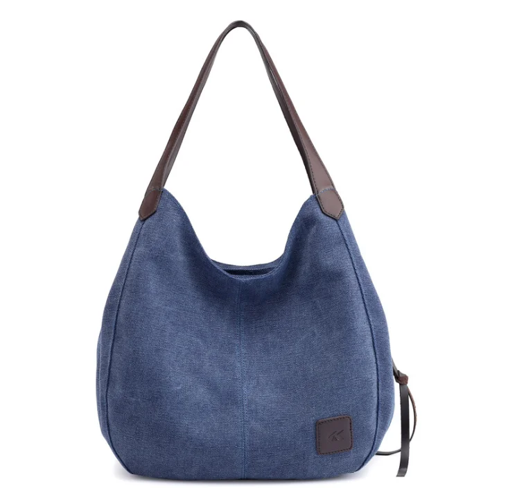 

2020 large luxury ladies denim handbag big shoulder bag blue jeans handbag Jean Denim Tote Crossbody ladies shoulder bag, As pictures