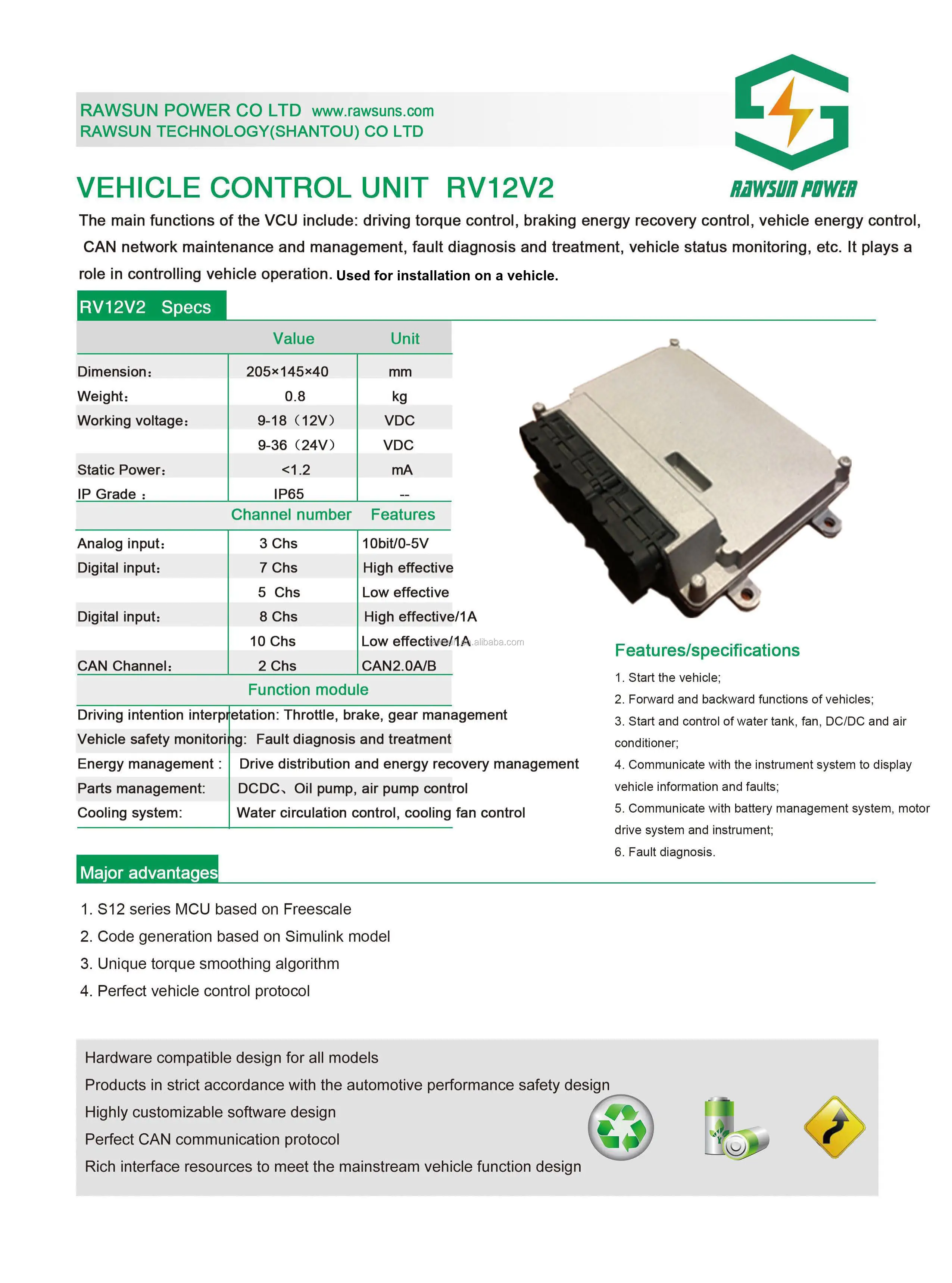 Vcu Control Module Exploded View VCU Vehicle Control Unit for Electric Trucks & Buses – Reliable ECU ...