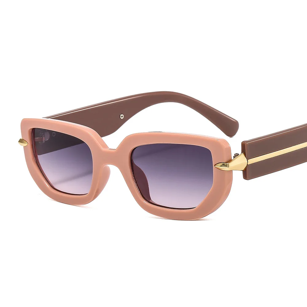 

2022 Stylish Retro plastic sun glasses custom logo uv400 Female Shades Vintage Brand Design Small Rectangle sunglasses