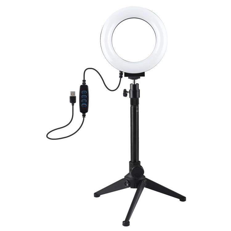

Puluz 4.7 inch 12cm USB 3 Modes Dimmable Circle VLOG Photography Lighting Mobile Phone Color Led Ring Light for Live Stream