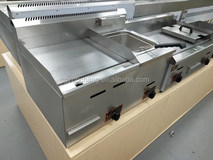 Kitchen Equipment Table Top Propane Tenpanyaki Gas Griddle With Deep