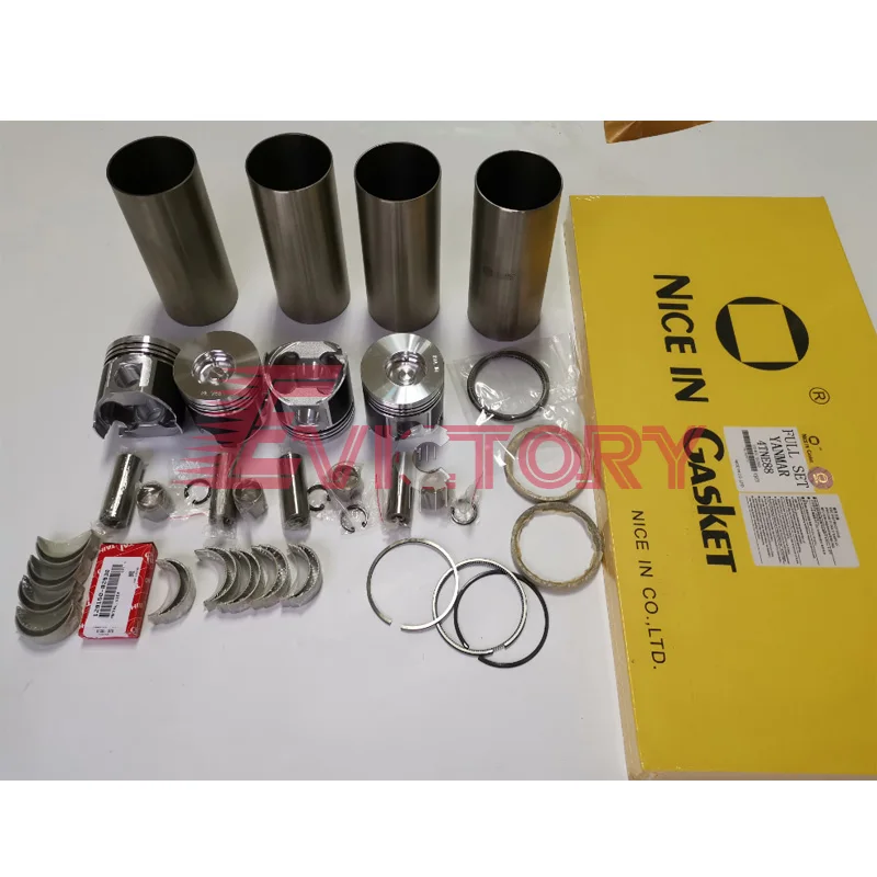 

For YANMAR 4TNV88 rebuild overhaul kit piston ring liner gasket bearing