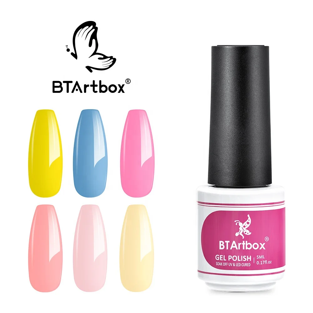 

BTartbox Long Lasting Gel Nail Polish Special Supply For Salon 5ML Nude Nail Gel Soak Off Nail Polish UV Gel