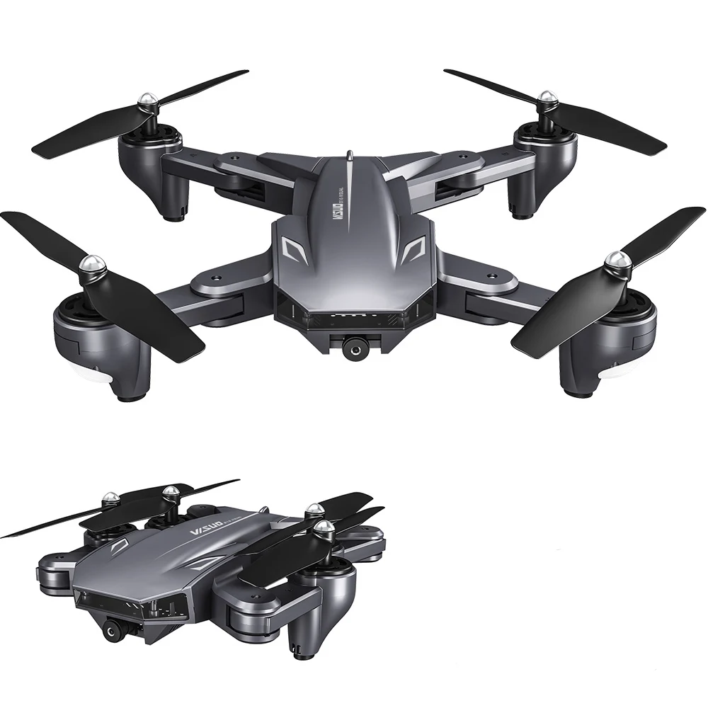 

Hot Visuo XS816 Optical Flow Positioning Dual Camera RC Drone WIFI 2MP/0.3MP/4K Gesture Shooting VS SG700 XS809S, Black