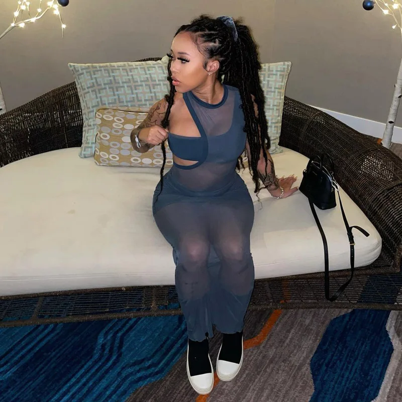 

D 2021 new spring splicing mesh dress casual suit three-piece suit