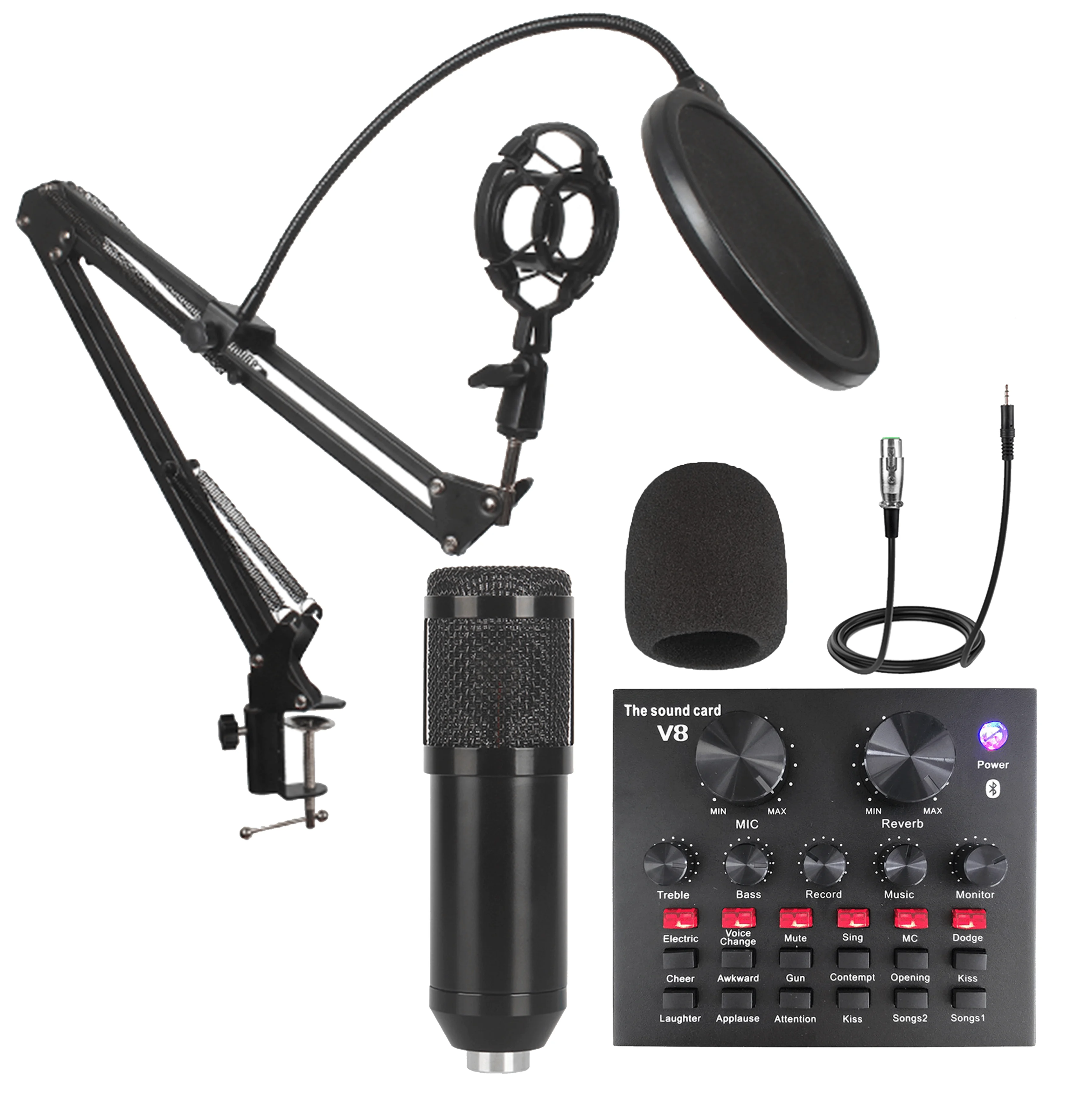 

GONSIN external sound card portable all-in-one production recording studio audio interface