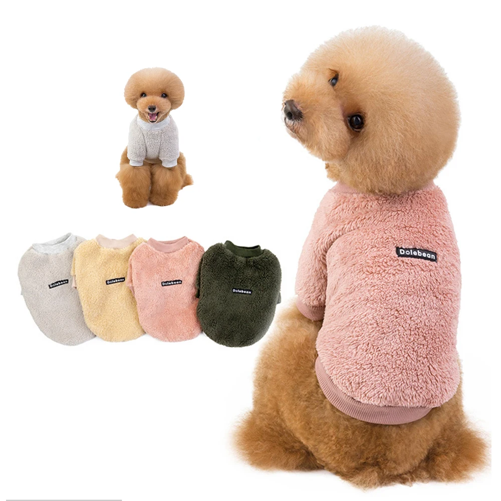 

Pet Apparel Cat Dog Clothes Zipper Double Sided Plush Fleece Vest Jacket Pullover Winter Pet Sweater Clothes, Picture shows