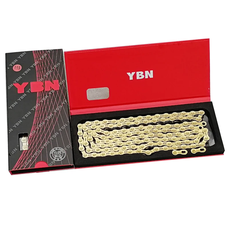 

YBN 11 speed bicycle chain High Strength 116L gold Original box cycle chain bicycle