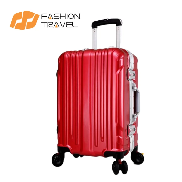 

Aluminum Frame Trolley Suitcase 20"22"24"26"28"travelling bags luggage sets carry-on trolley bag, White,gery,blue,red,golden