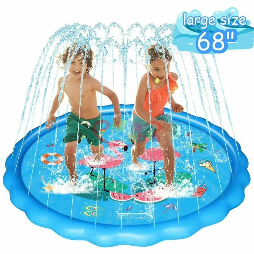 

Children Inflatable Play Jet Toys Outdoor Party Splash Pad Sprinkler For Kids Prostrate Water Cushion Mat Toy, Blue or customized