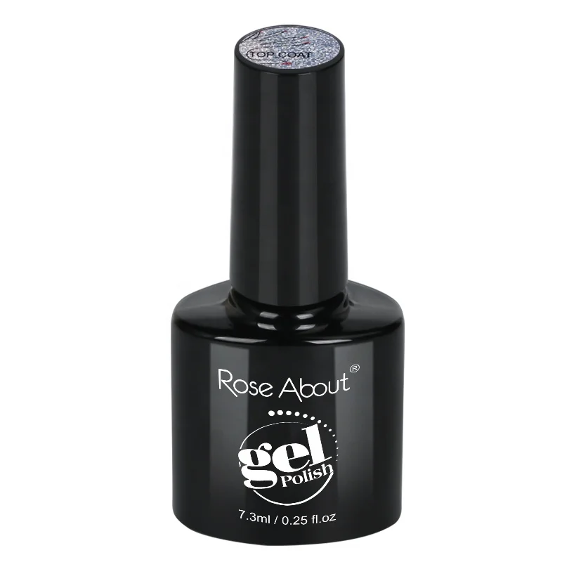 

Ready to Ship Rose About 7.3ml Non-wipe Clear Top Coat Soak off UV Gel Nail Polish