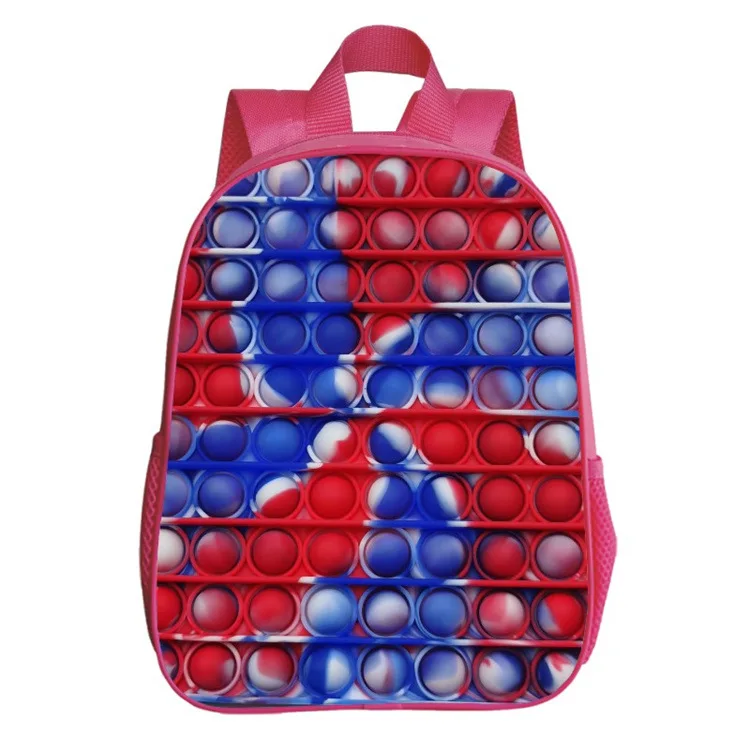

popular silicone backpack for child fidget toys anti stress toys school bags children kids, As per picture