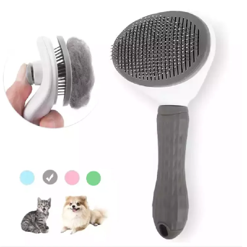 

Hot Selling Silicone Pet Comb Device The Bottom Hair Grooming Pet Products Hair One Key Remove Hair Comb for Dog and Cat