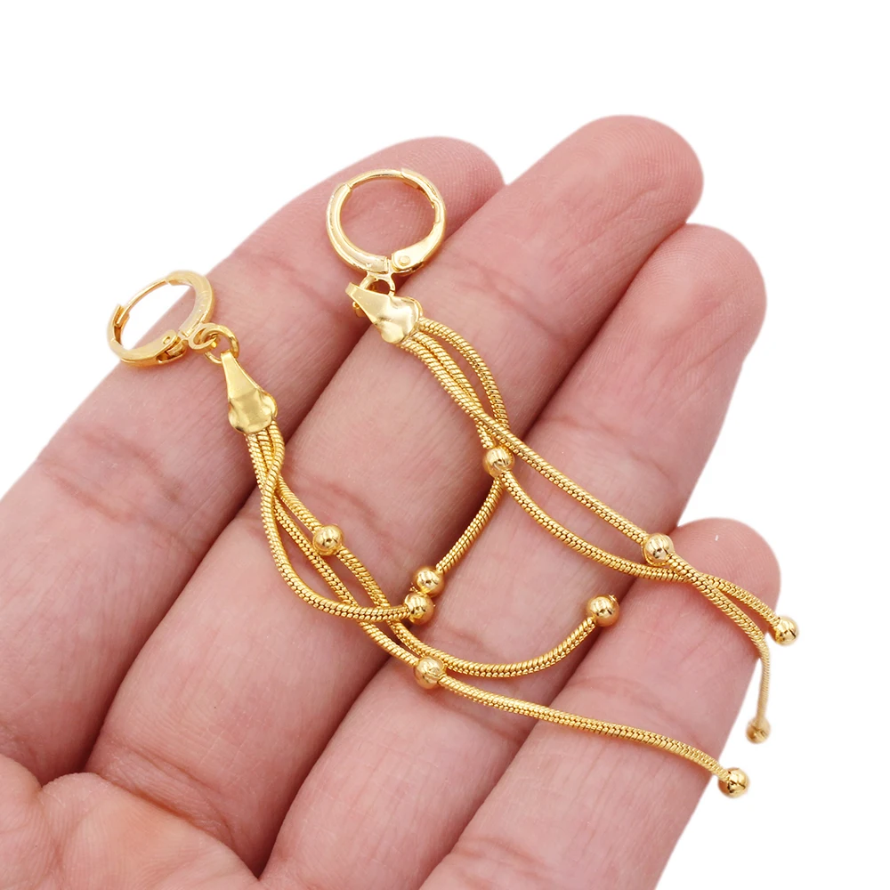 

24k dubai gold plated jewelry copper cheap chunky dangling designer hoop earrings popular brands earings for women earring gifts