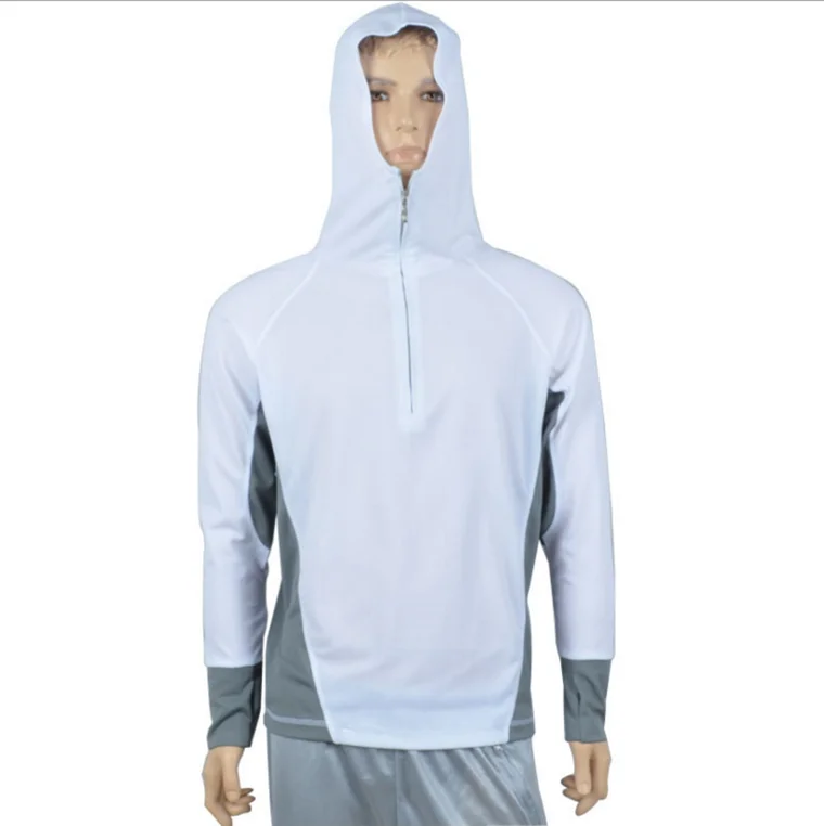

Custom Men's Outdoor Sun Protection Long hooded jacket zipper high-speed dry sun protection performance