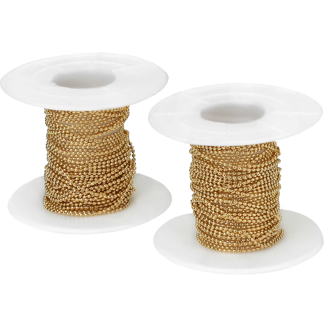 

Wholesale Real Gold Plated Stainless Steel Roll Chain Necklace Metal Beaded Chain For DIY Jewelry Making