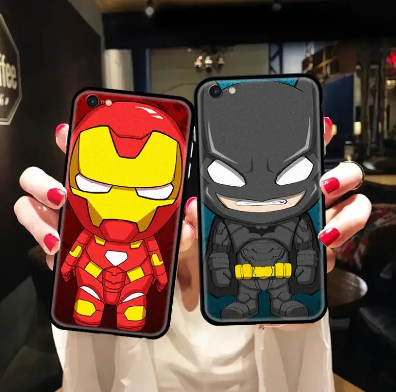 

For iPhone 11 11Pro Max Xs Max Xs 7 8 Cool Super Hero Fashion Polish Soft Case Free Shipping, Colorful