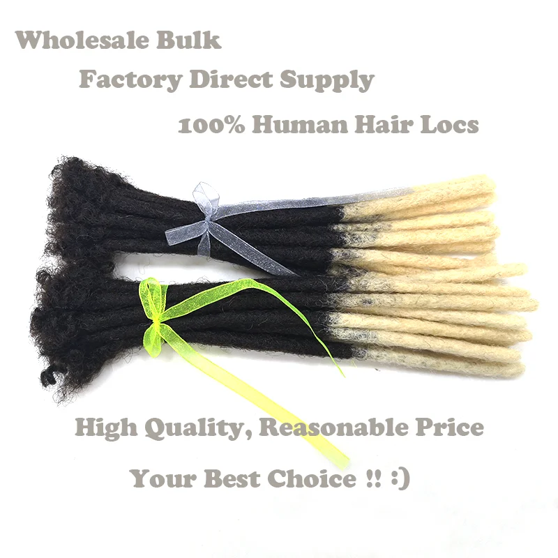 

100% Human Hair Dreadlocs Extentions Handmade Crotchet Locs Hair Wholesale Bulk